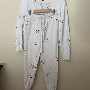 Forever 21 White Top with Snowman Design